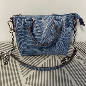 Ann Klein blue mini bag/ cross body purse